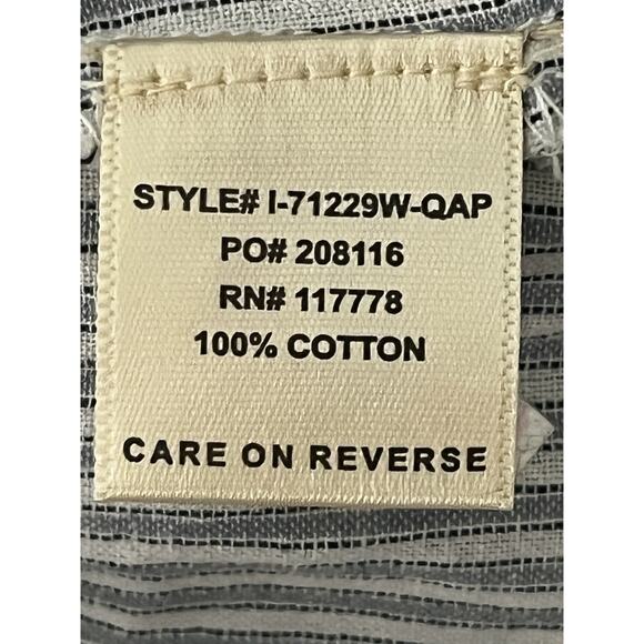 NWOT Neuflora Wrap Ruffle Maxi Dress •M• Striped Eyelet Flutter Sleeve - Picture 11 of 12